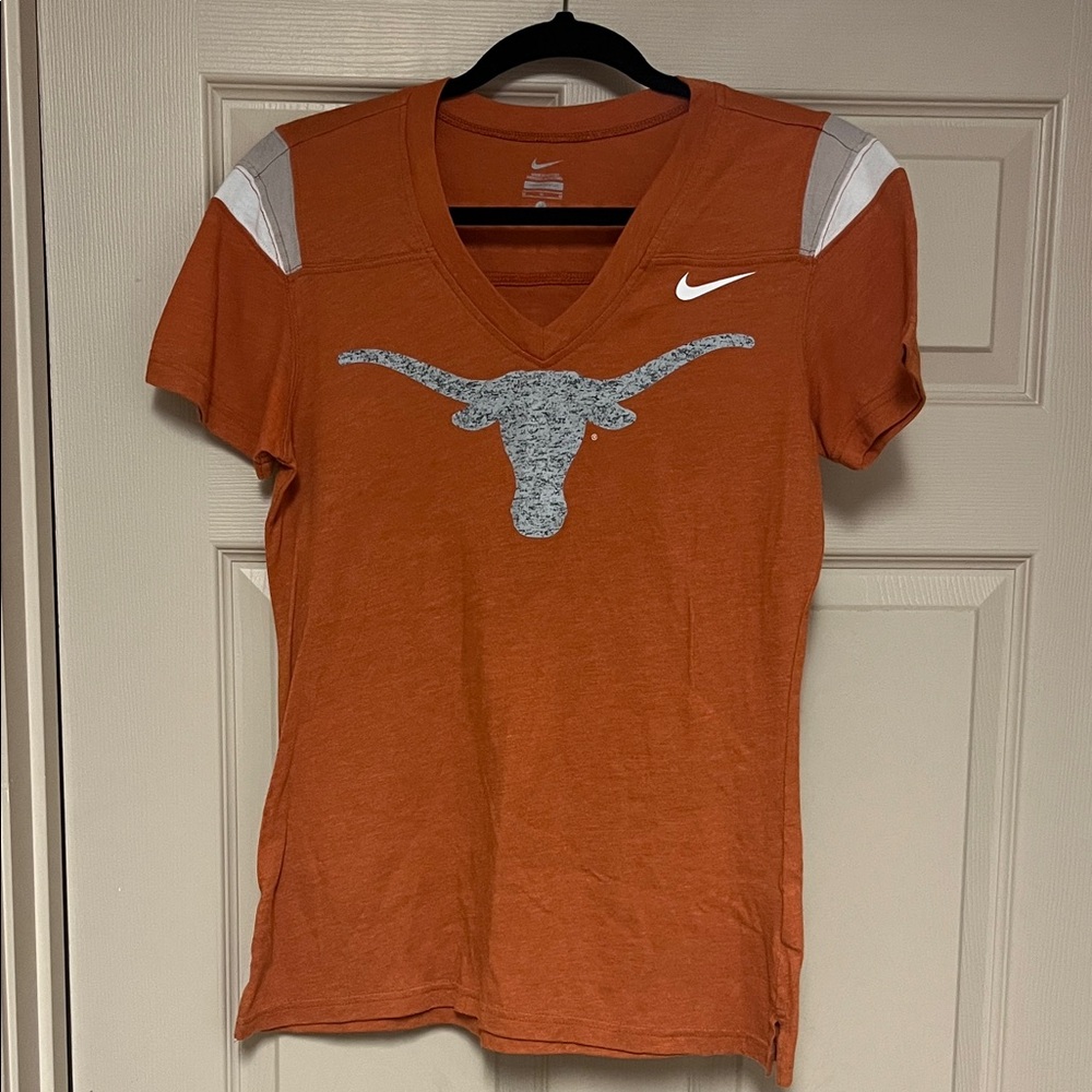 Nike Women's Burnt Orange V-Neck Tee